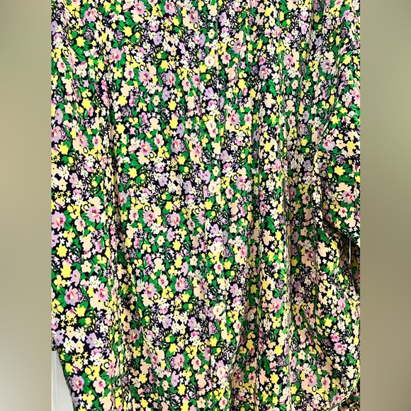 Anthropologie Maeve Ashleigh Top NWT Floral Button Down Bishop Tie Sleeve Wow! - Picture 12 of 16